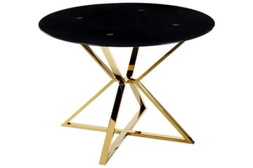 Hayder Matbord 105 cm Rund - Svart/Guld - Möbler - Bord & matgrupp - Matbord & köksbord