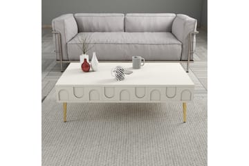 Hazim Soffbord 105 cm - Cream/Guld - Möbler - Bord & matgrupp - Soffbord