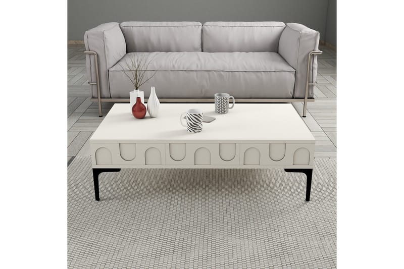 Hazim Soffbord 105 cm - Cream/Svart - Möbler - Bord & matgrupp - Soffbord