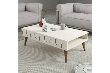 Hazim Soffbord 105 cm - Cream/Valnöt - Möbler - Bord & matgrupp - Soffbord