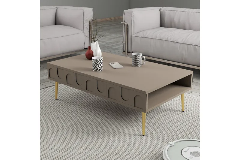 Hazim Soffbord 105 cm - Guld - Möbler - Bord & matgrupp - Soffbord