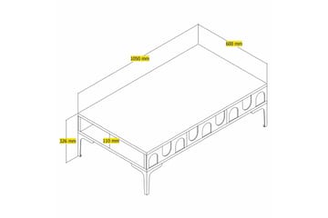 Hazim Soffbord 105 cm - Vit/Svart - Möbler - Bord & matgrupp - Soffbord