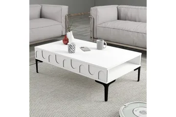 Hazim Soffbord 105 cm - Vit/Svart - Möbler - Bord & matgrupp - Soffbord