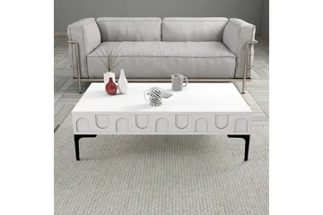 Hazim Soffbord 105 cm - Vit/Svart - Möbler - Bord & matgrupp - Soffbord