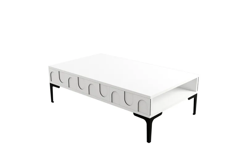 Hazim Soffbord 105 cm, Vit/Svart