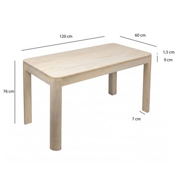 Heleri Matbord 120 cm - Ljus vitlasering - Möbler - Bord & matgrupp - Matbord & köksbord