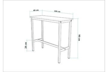 Heran Barbord 100 cm - Svart - Möbler - Bord & matgrupp - Barbord & ståbord
