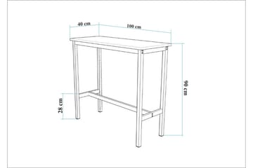 Heran Barbord 100 cm - Svart - Möbler - Bord & matgrupp - Barbord & ståbord
