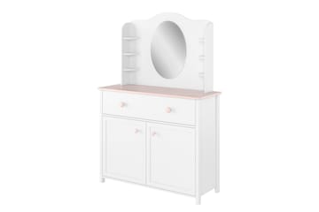 Hilts Sminkbord 110x42 cm - Vit/Rosa - Möbler - Bord & matgrupp - Sminkbord & toalettbord