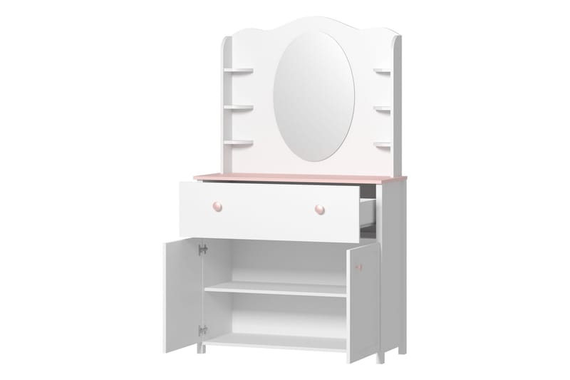 Hilts Sminkbord 110x42 cm - Vit/Rosa - Möbler - Bord & matgrupp - Sminkbord & toalettbord