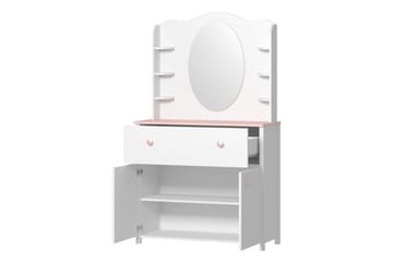 Hilts Sminkbord 110x42 cm - Vit/Rosa - Möbler - Bord & matgrupp - Sminkbord & toalettbord