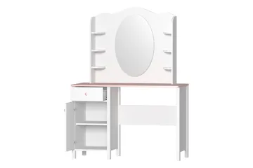 Hilts Sminkbord 110x52 cm - Vit/Rosa - Möbler - Bord & matgrupp - Sminkbord & toalettbord