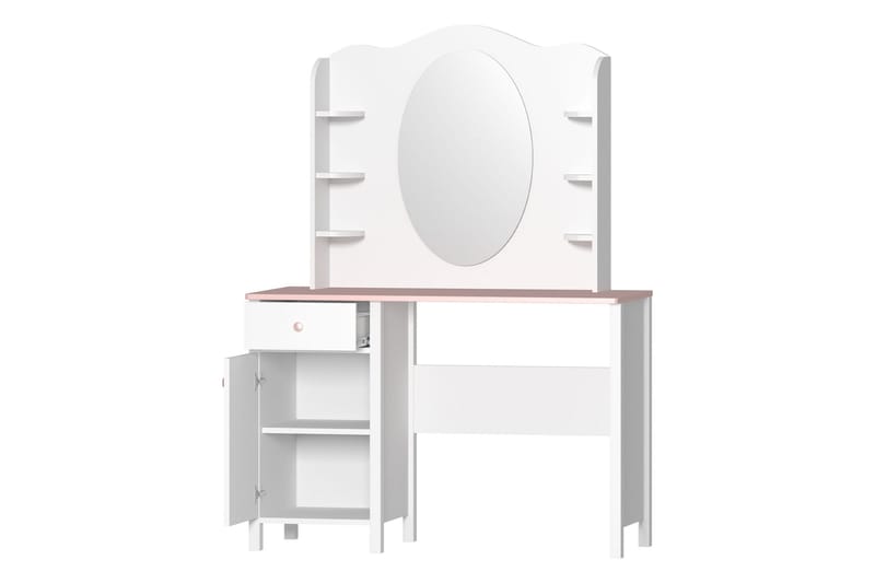 Hilts Sminkbord 110x52 cm - Vit/Rosa - Möbler - Bord & matgrupp - Sminkbord & toalettbord