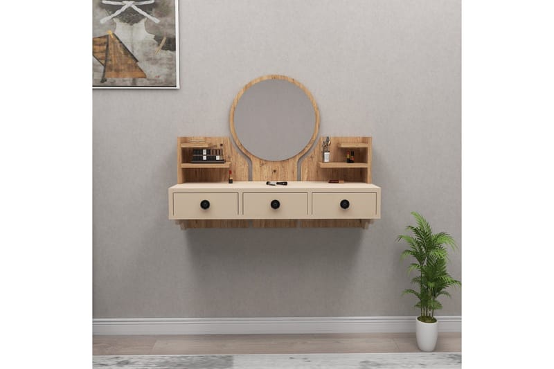 Hines Sminkbord 90 cm - Brun/Beige - Möbler - Bord & matgrupp - Sminkbord & toalettbord