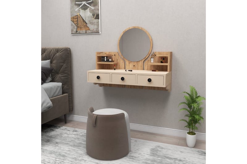 Hines Sminkbord 90 cm - Brun/Beige - Möbler - Bord & matgrupp - Sminkbord & toalettbord