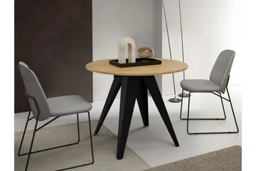 Hoban Matbord 128 cm - Svart/Beige - Möbler - Bord & matgrupp - Matbord & köksbord