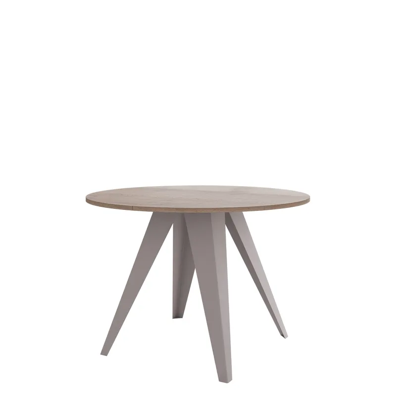 Hoban Matbord rund förlängningsbart 100-138 cm, Beige, brun