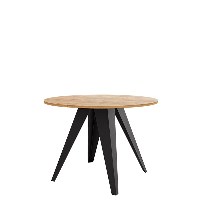 Hoban Matbord rund förlängningsbart 100-138 cm, Svart, natur