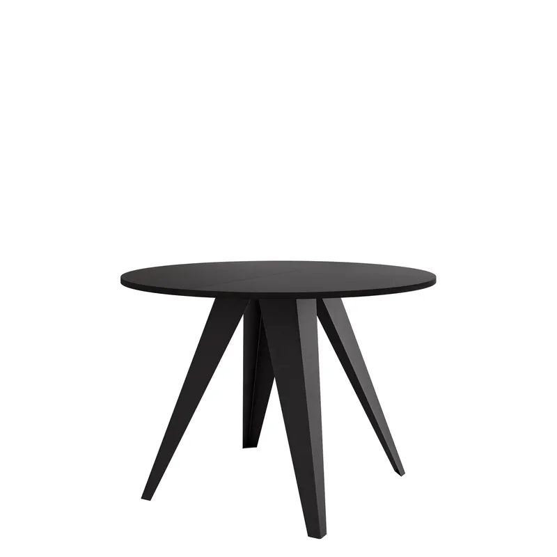 Hoban Matbord rund förlängningsbart 100-138 cm, Svart