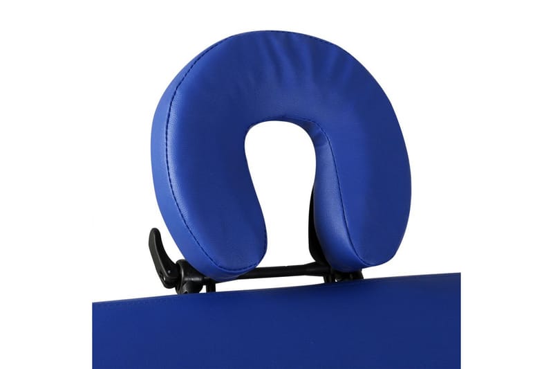 Hopfällbar massagebänk med 2 sektioner aluminium blå - Blå - Massagebord