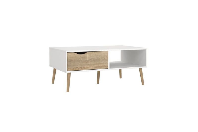 Hostafranc Soffbord 98,7 cm - Natur/Vit - Möbler - Bord & matgrupp - Soffbord