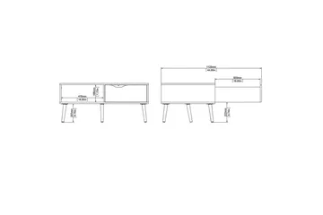 Hostafranc Soffbord 98,7 cm - Natur/Vit - Möbler - Bord & matgrupp - Soffbord