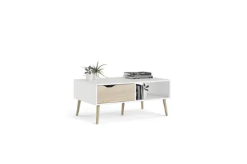 Hostafranc Soffbord 98,7 cm - Natur/Vit - Möbler - Bord & matgrupp - Soffbord