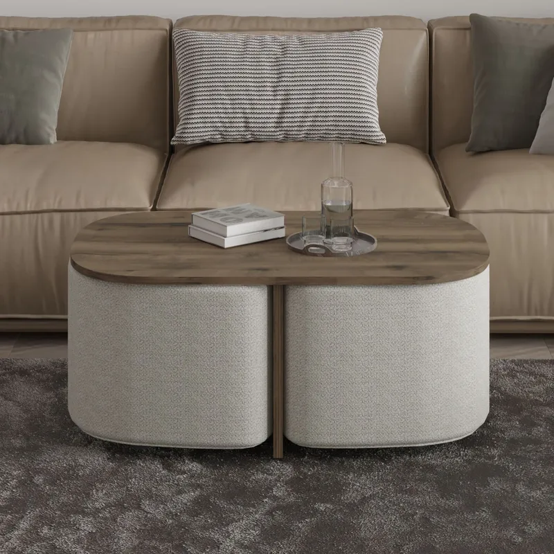 Hu Soffbordsset 90x42,9x45 cm - Antik valnöt - Möbler - Bord & matgrupp - Soffbord