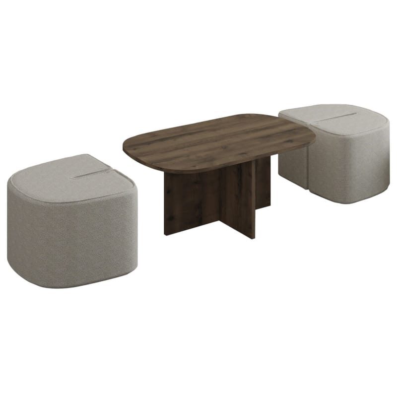 Hu Soffbordsset 90x42,9x45 cm - Antik valnöt - Möbler - Bord & matgrupp - Soffbord