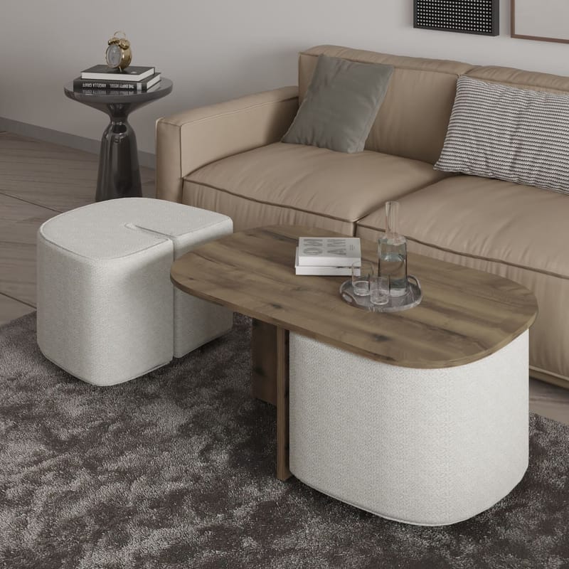 Hu Soffbordsset 90x42,9x45 cm - Antik valnöt - Möbler - Bord & matgrupp - Soffbord