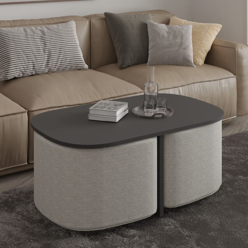 Hu Soffbordsset 90x42,9x45 cm - Antracit - Möbler - Bord & matgrupp - Soffbord