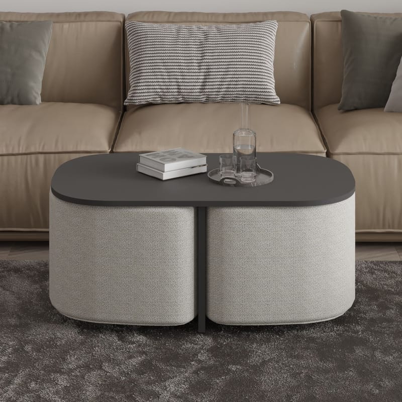 Hu Soffbordsset 90x42,9x45 cm - Antracit - Möbler - Bord & matgrupp - Soffbord