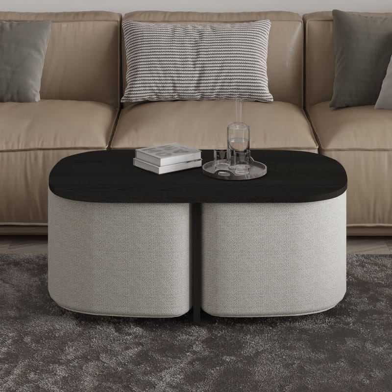 Hu Soffbordsset 90x42,9x45 cm - Svart - Möbler - Bord & matgrupp - Soffbord