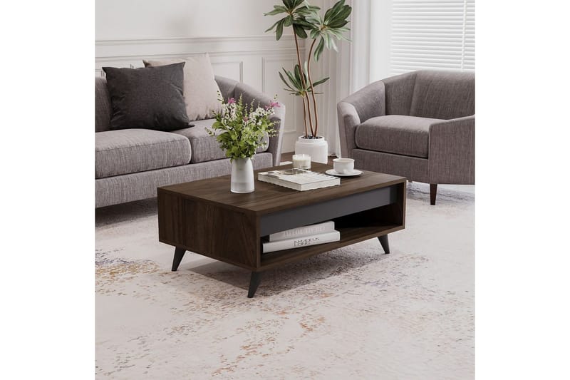 Hume Soffbord 90 cm - Valnöt - Möbler - Bord & matgrupp - Soffbord