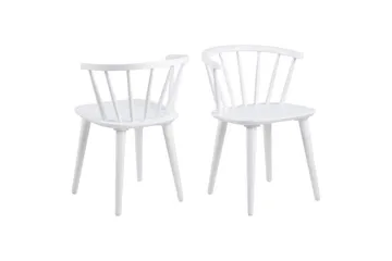 Ibiza Matgrupp Rund 110 cm + 4 st Matstolar - Vit - Möbler - Bord & matgrupp - Matgrupp