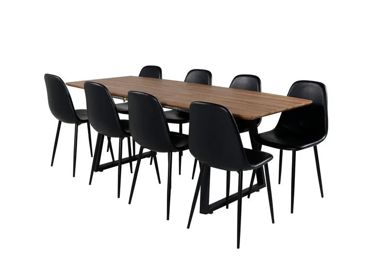 Inca Förlängningsbart Matbord med 8 Polar Köksstol - Möbler - Bord & matgrupp - Matgrupp