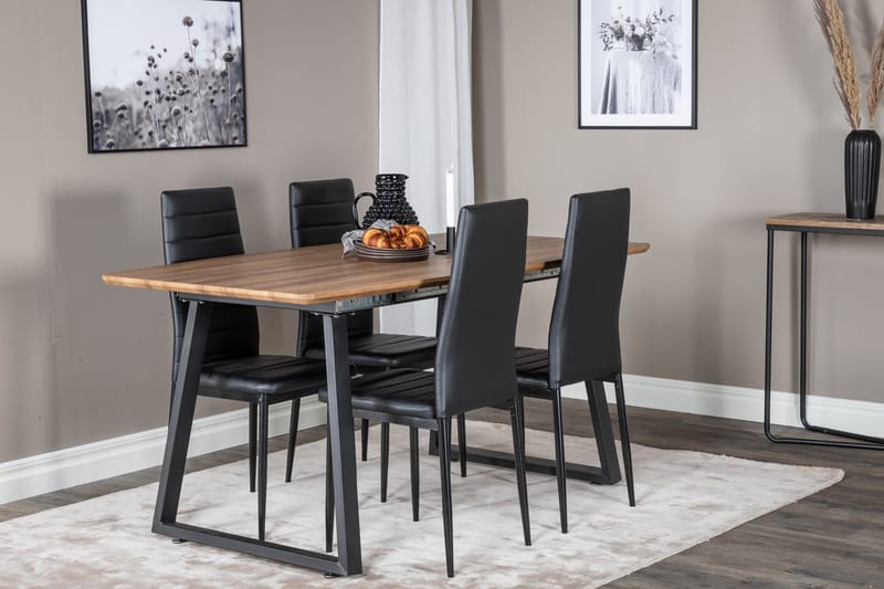 Inca Matgrupp 160 cm Rektangulär med 4 Slim stolar - Möbler - Bord & matgrupp - Matgrupp