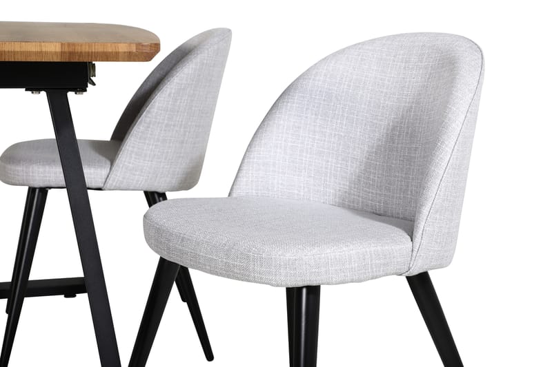 Inca Matgrupp 160 cm Rektangulär med 4 Velvet Stolar - Svart - Möbler - Bord & matgrupp - Matgrupp