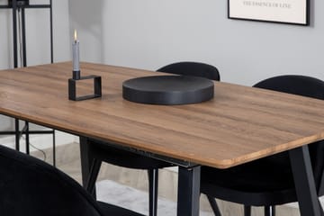Inca Matgrupp 160 cm Rektangulär med 4 Velvet stolar - Möbler - Bord & matgrupp - Matgrupp