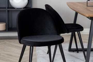 Inca Matgrupp 160 cm Rektangulär med 4 Velvet stolar - Möbler - Bord & matgrupp - Matgrupp