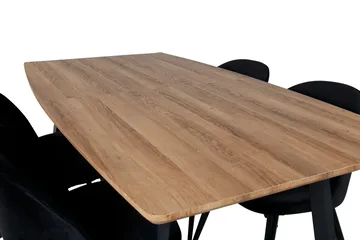 Inca Matgrupp 160 cm Rektangulär med 4 Velvet stolar - Möbler - Bord & matgrupp - Matgrupp