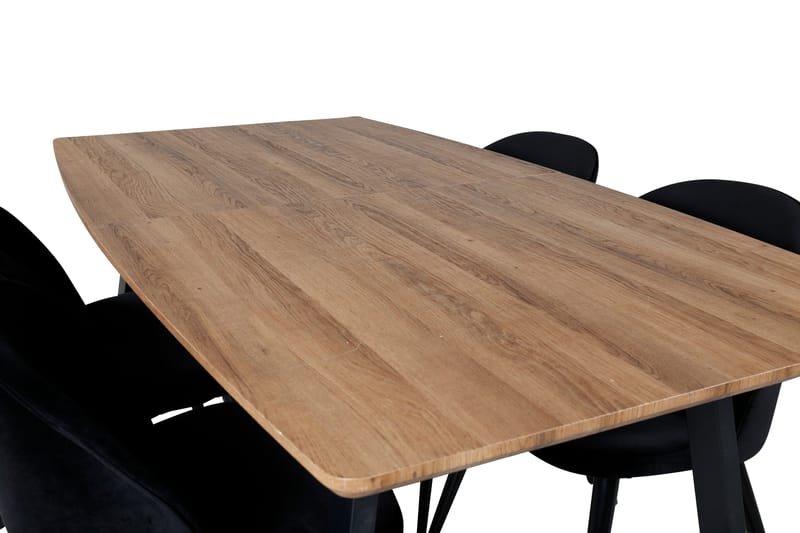 Inca Matgrupp 160 cm Rektangulär med 4 Velvet stolar - Möbler - Bord & matgrupp - Matgrupp