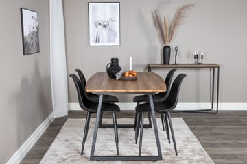 Inca Matgrupp 160 cm Rektangulär med 4 Polar stolar - Svart - Möbler - Bord & matgrupp - Matgrupp