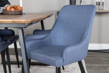 Inca Matgrupp 160 cm Rektangulär med 4 Plaza stolar - Svart - Möbler - Bord & matgrupp - Matgrupp