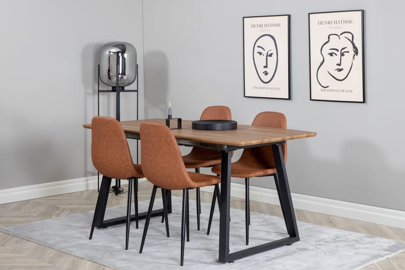 Inca Matgrupp 160 cm Rektangulär med 4 Polar stolar - Möbler - Bord & matgrupp - Matgrupp