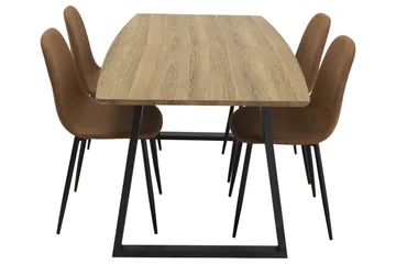 Inca Matgrupp 160 cm Rektangulär med 4 Polar stolar - Möbler - Bord & matgrupp - Matgrupp