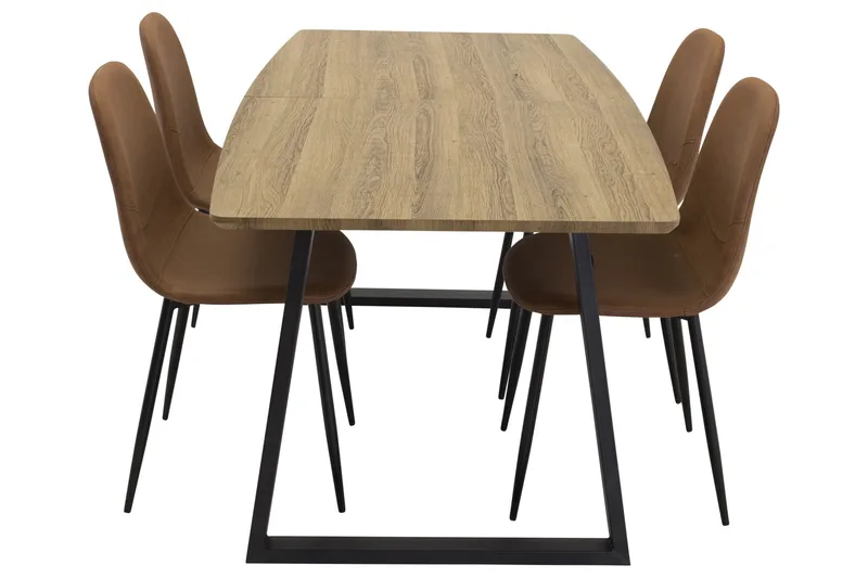 Inca Matgrupp 160 cm Rektangulär med 4 Polar stolar - Möbler - Bord & matgrupp - Matgrupp
