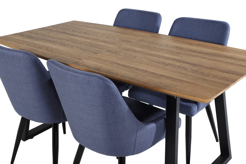 Inca Matgrupp 160 cm Rektangulär med 4 Plaza stolar - Svart - Möbler - Bord & matgrupp - Matgrupp