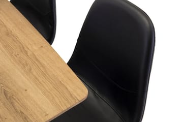 Inca Matgrupp 160 cm Rektangulär med 4 Polar stolar - Svart - Möbler - Bord & matgrupp - Matgrupp