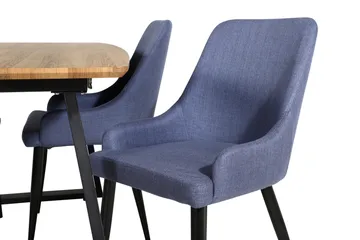 Inca Matgrupp 160 cm Rektangulär med 4 Plaza stolar - Svart - Möbler - Bord & matgrupp - Matgrupp